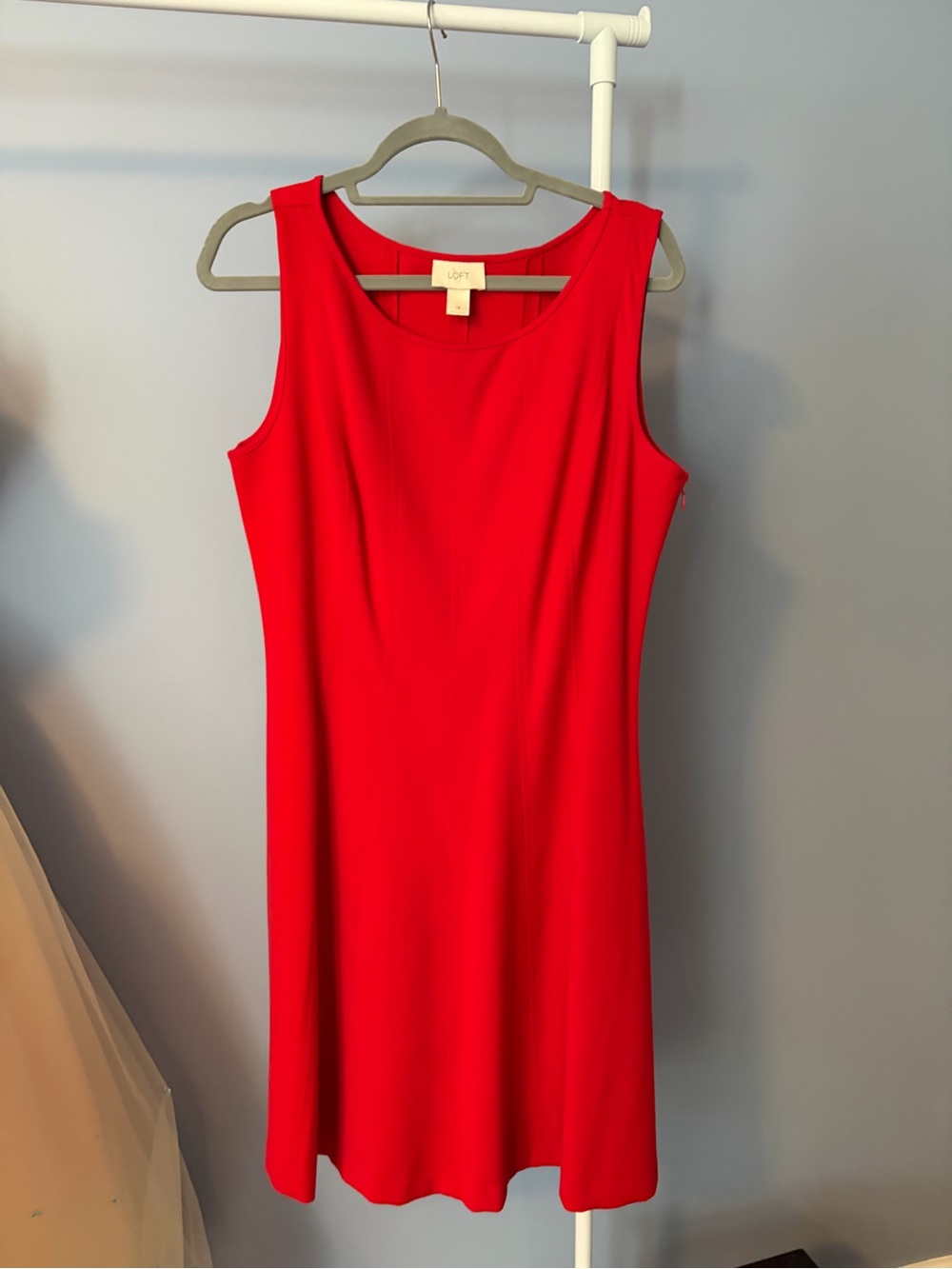 Ann Taylor Bright Red Sleeveless Shift Dress